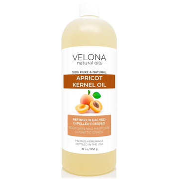 velona Apricot Kernel Oil 32 oz | 100% Pure and Natural Carrier Oil | Refined, Expeller Pressed | Hair, Body and Skin Care | Use Today - Enjoy Results