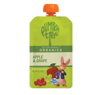 Pumpkin Tree Peter Rabbit Organics, Organic Apple And Grape 100% Pure Fruit Snack, 4 Ounce (Pack Of 10)