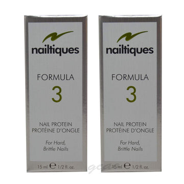 Nailtiques Formula 3 Nail Protein 0.5 Oz (2 Pcs) : Beauty & Personal Care