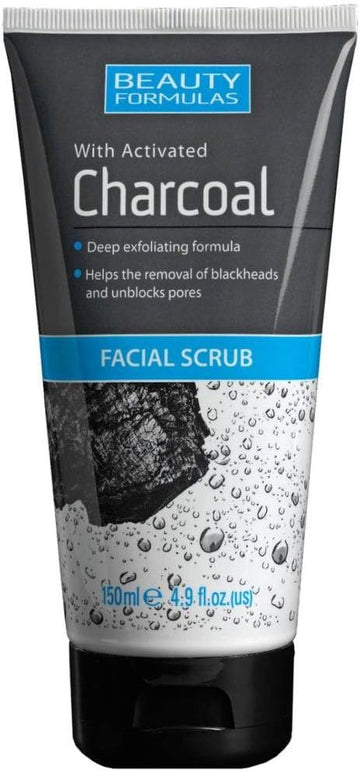 3 X 150Ml Beauty Formulas With Activated Charcoal Facial Scrub