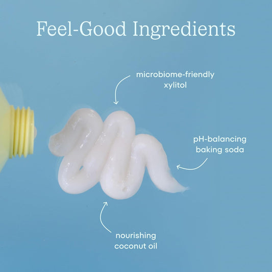 Cocoshine Whitening Toothpaste, Remineralize & Repair Sensitive Teeth, Fluoride-Free With N-Ha, Kid-Friendly, Pina Colada, 3.4 Oz