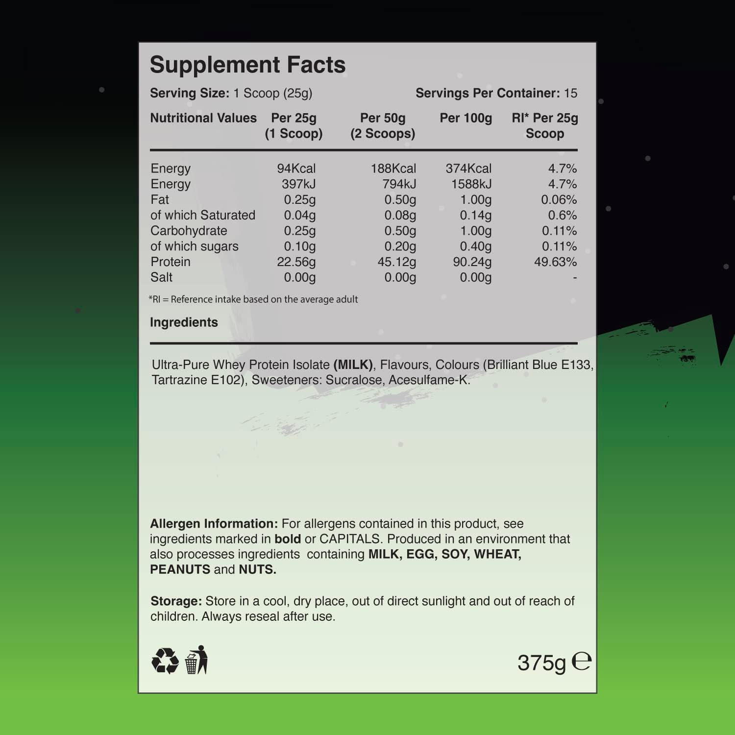 Warrior Fruity Clear Whey Isolate – Rapid Digesting Protein Powder – Refreshingly Fruit Flavoured Shakes – Easy to Drink & Consume Post Workout, Low Sugar, 15 Servings (Sour Apple, 375g) : Amazon.co.uk: Health & Personal Care