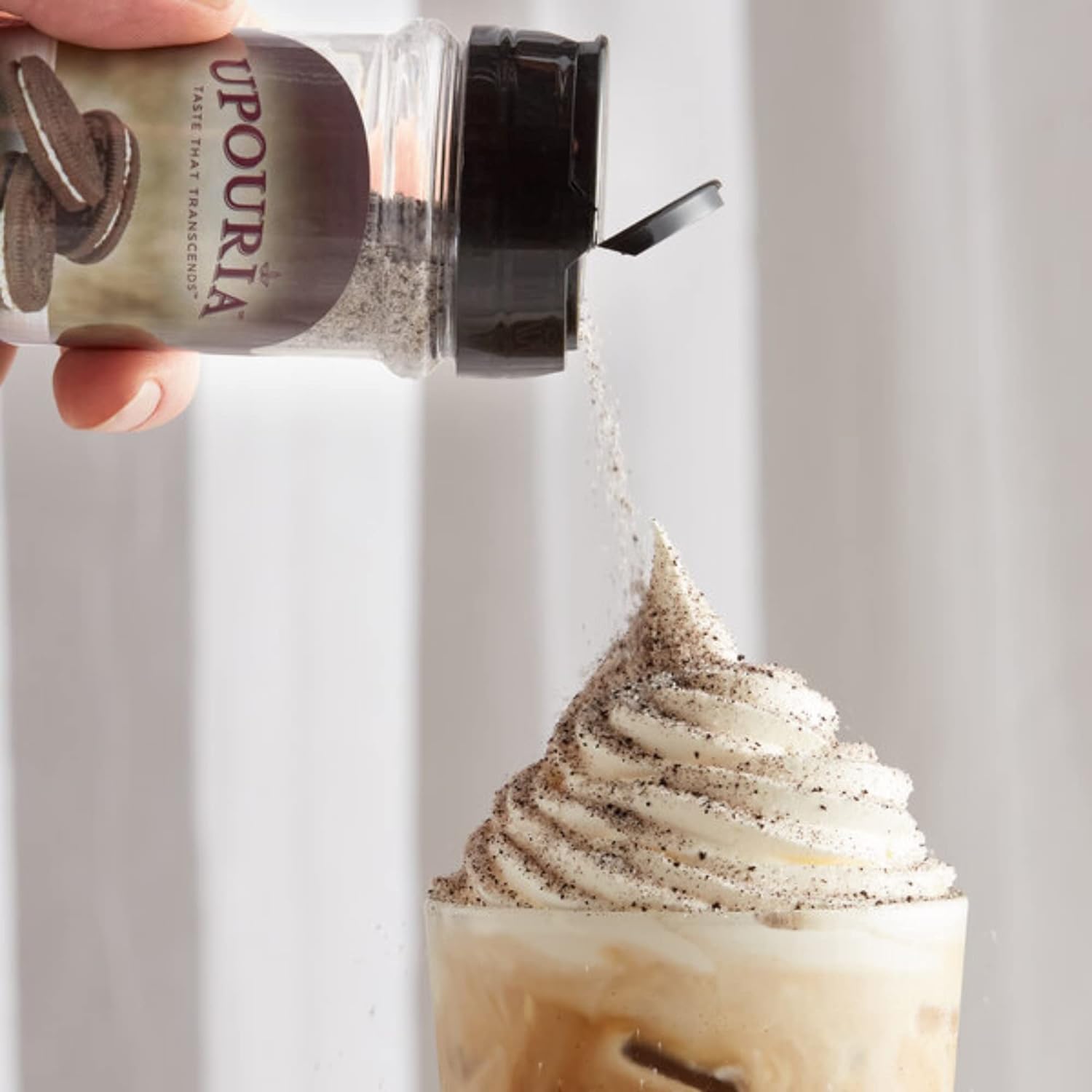 Upouria Cookies & Cream Shakeable Topping, 5.5 Ounce Jar