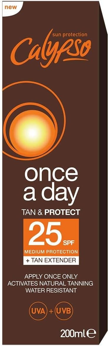 Calypso Once A Day Tan & Protect SPF25-200 ml CALC25TAN : Amazon.co.uk: Beauty