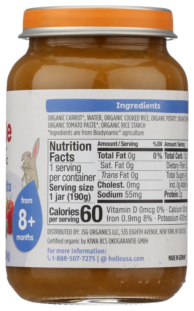 Holle Organic Veggie Risotto Baby Food, 6.7 Oz