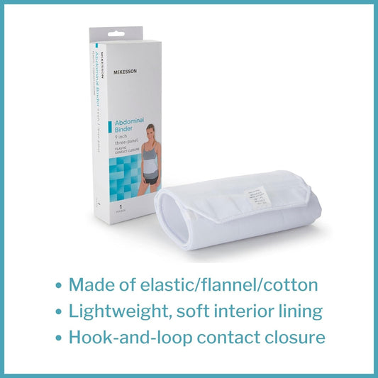 McKesson Small-Medium Abdominal Support Binder for Adults, 30 to 45 Inch Waist Circumference, 9 Inch", 1 Count