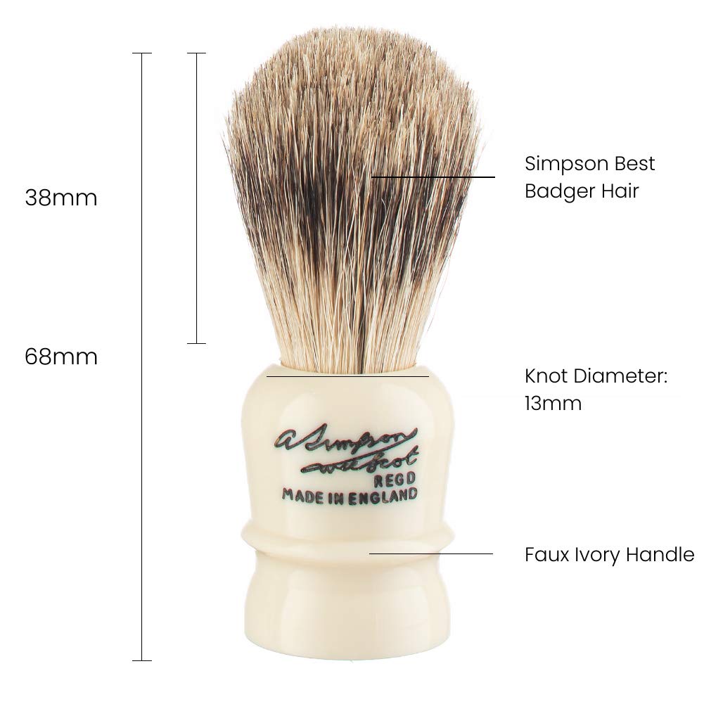 Wee Scot Best Badger Shave Brush 70Mm Shave Brush By Simpson : Beauty & Personal Care