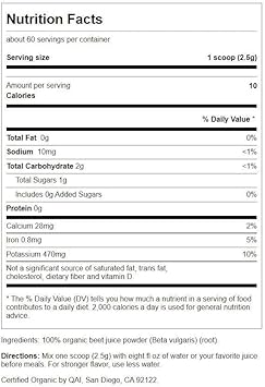 Swanson Certified Organic Beet Juice Powder 5.3 Ounce (150 G) Pwdr (3 Pack)