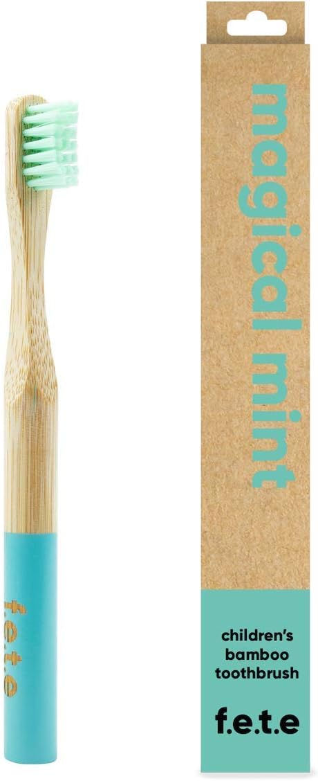 f.e.t.e | Magical Mint Children's Bamboo Toothbrush | Biodegradable & Compostable Handle | Recyclable Soft Bristles | Sustainable | Vegan : Amazon.co.uk: Health & Personal Care