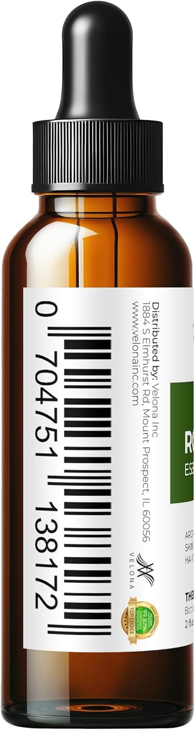 Rosemary Essential Oil By Velona - 2 Oz | Therapeutic Grade For Aromatherapy Diffuser Undiluted