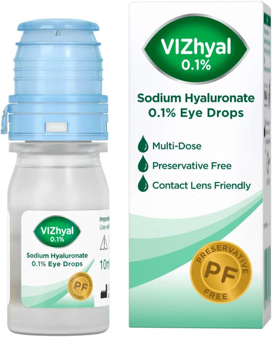VizHyal – Preservative Free Eye Drops – Sodium Hyaluronate 0.1% - for Treatment of Dry Eyes – 10ml : Amazon.co.uk: Health & Personal Care