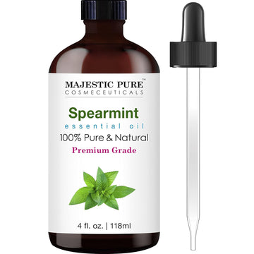 Majestic Pure Spearmint Essential Oil, Premium Grade, Pure And Natural Premium Quality Oil, 4 Fl Oz
