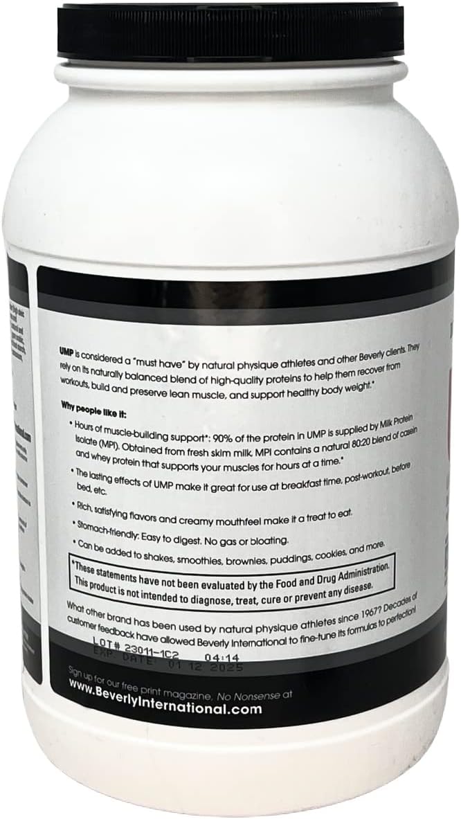 Beverly International UMP Protein Powder, Vanilla. Unique Whey-Casein