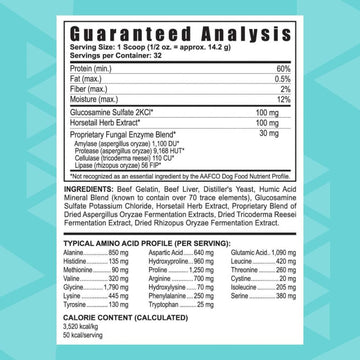 Youngevity Arthrydex Complete Nutritional Supplement | Vitamins Amino Acids Enzymes | Pets Healthy Bones & Joints -1 Lb Canister