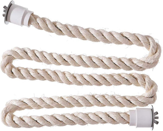 Sisal Rope Zig Zag Parrot Perch - Medium :Pet Supplies