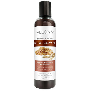 velona Wheat Germ Oil USP Grade 4 oz | 100% Pure and Natural Carrier Oil | Unrefined, Winterized