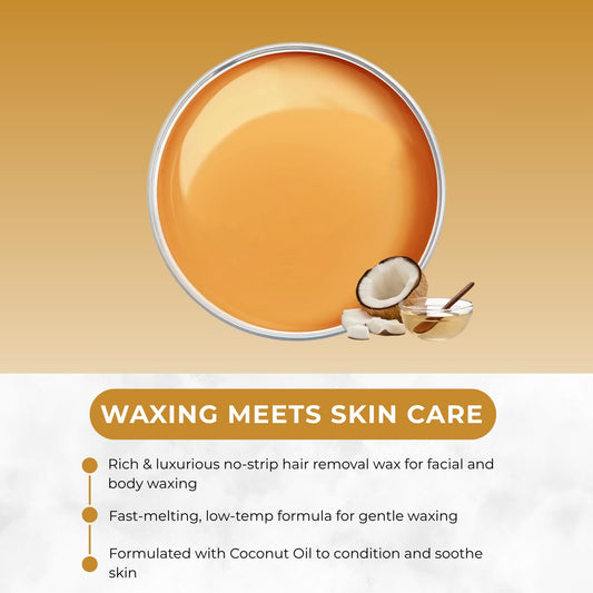 Naturaverdepro Gold Flex Hard Wax, Body And Facial Hair Removal, Brazilian Bikini Wax For Women With Soothing Coconut Oil - 14 Oz