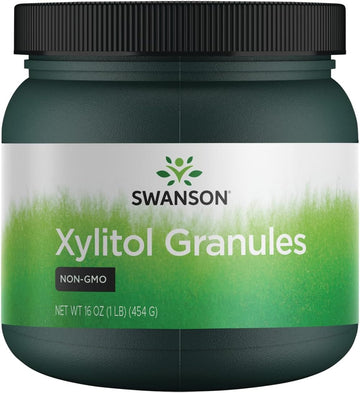 Swanson 100% Pure Non-Gmo Xylitol Granules 16 Ounce (1 Lb) (454 G) Granules