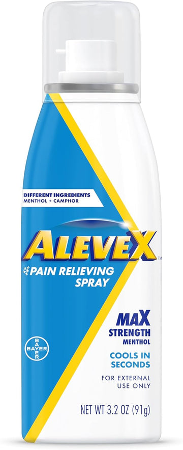 Alevex Pain Relieving Spray, Fast Acting & Fast Drying For Targeted Pain Relief, 3.2Oz Spray