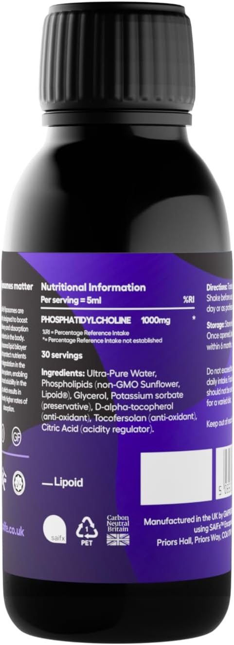100% Pure Sunflower Phosphatidylcholine 1000mg LPC1-150ml lipolife : Amazon.co.uk: Health & Personal Care