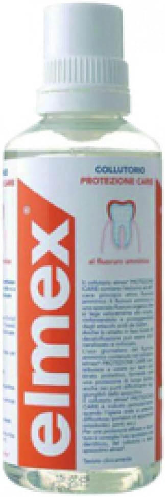 Elmex Mouthwash Caries Protection 400Ml - Clean Mint - Cavity Protection - Liquid Mouthwash - Artificial Flavour Free