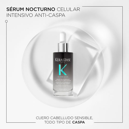 Kérastase Symbiose, Intensive Anti-Dandruff Cellular Night Hair Serum, For Sensitive, Dandruff-Prone Scalps, Sulphate-Free, Silicone-Free, Sérum Cellulaire Nuit Anti-Pelliculaire Intensif, 90 Ml