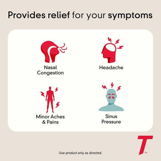 Tylenol Sinus Severe Daytime Cold & Flu Relief Medicine Caplets, Non-Drowsy Pain Reliever, Fever Reducer Expectorant & Decongestant, Acetaminophen, Guaifenesin & Phenylephrine Hcl, 24 Ct