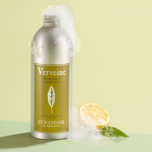 L'Occitane Foaming Bath: Relaxing Lavender, Comforting Shea, Beautifying Almond Milk, Citrusy Verbena, Cleansing Bubble Bath, 16.9 Fl. Oz