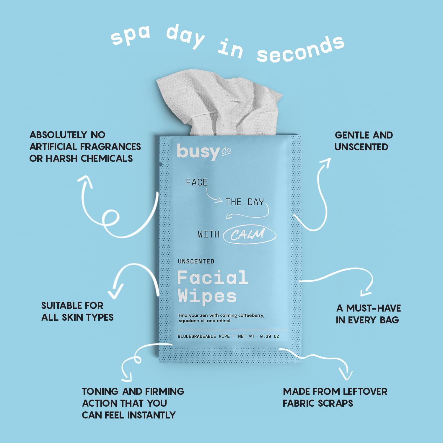 Calm Line Facial Wipes - Brightening Cleaning Wipes, Unscented Moist Towelettes Individually Wrapped - Natural Wipes & Face Wash Cloth For Facial Cleansing With Aha/Bha, Clover And Calendula - 15Ct : Beauty & Personal Care