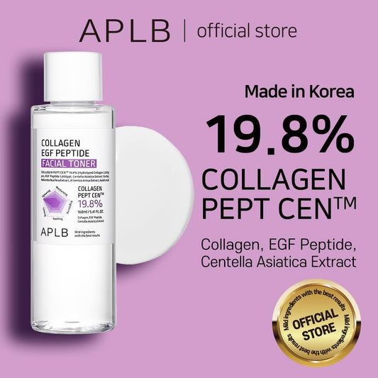 Aplb Collagen Egf Peptide Facial Toner | Collagen Pept Cen⢠19.8% 5.41 Fl.Oz/Korean Skincare, Elasticity Care, Replenishing Moisture, Revitalize For Gentle And Improve Skin Texture
