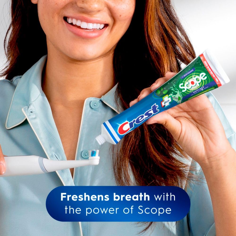 Crest + Scope Outlast Complete Whitening Toothpaste, Mint, 5.4 Oz : Health & Household