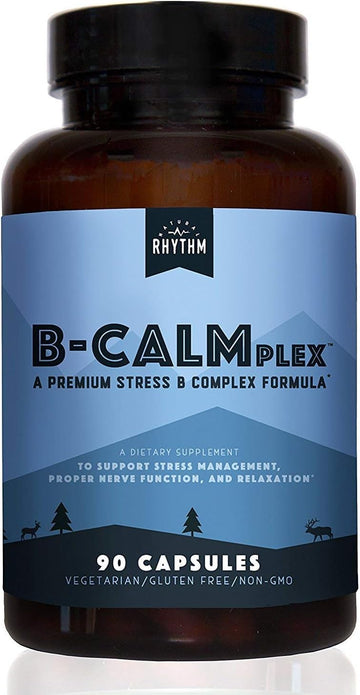 Natural Rhythm B-Calmplex, Unique B Vitamin Blend, B Complex Supports Proper Nerve Function, 3 Month Supply, 90 Capsules
