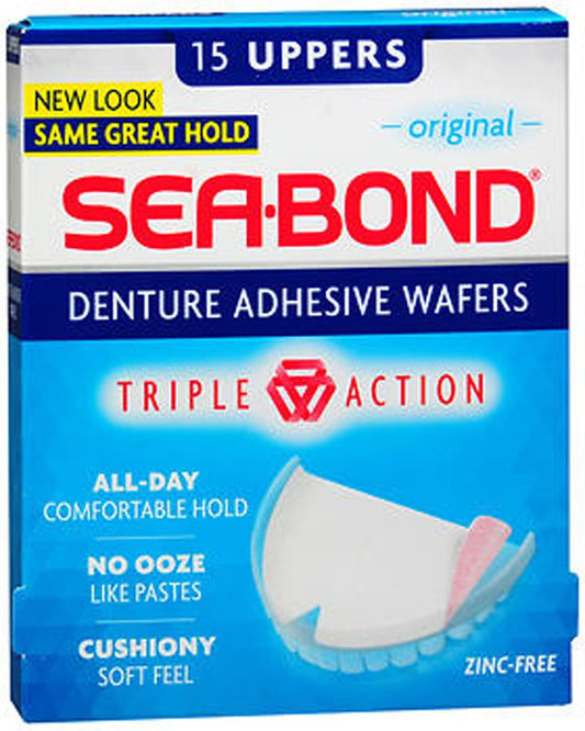 Sea-Bond Denture Adhesive Seals Uppers Original, 30 Each : Health & Household