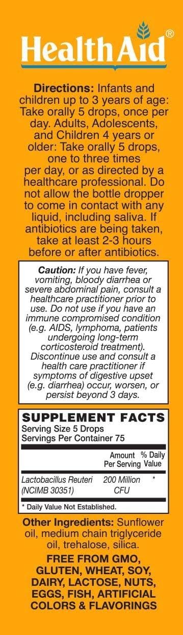InfantProbio 200 Million Live Probiotics, Probiotic Drops for Infants & Children, Helps with Colic and Promoting Digestive Health, Vegan