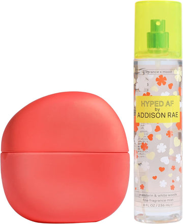 Addison Rae Fragrance Hyped - Mood-Boosting Fragrance Gift Set For Women - Mandarin And Blood Orange Notes - Eau De Parfum And Body Spray - 2 Pc