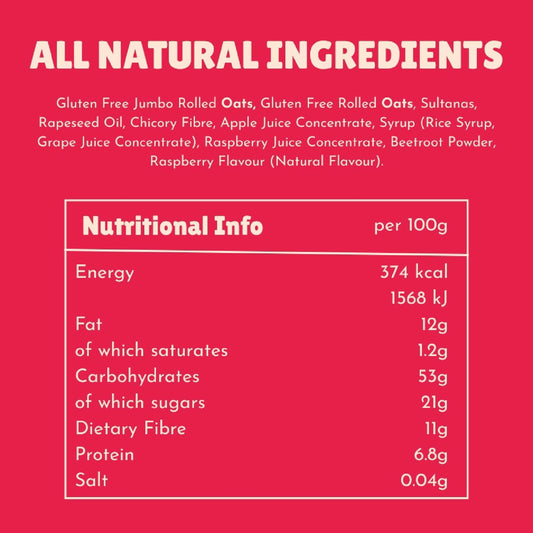 Creative Nature Snack Bars | Berry & Beetroot Flavour | Gluten Free | Oat And Fruit | Healthy Kids Snack Bar, Lunchbox Snacks | Top 14 Allergen Free |12 Bars X 25G