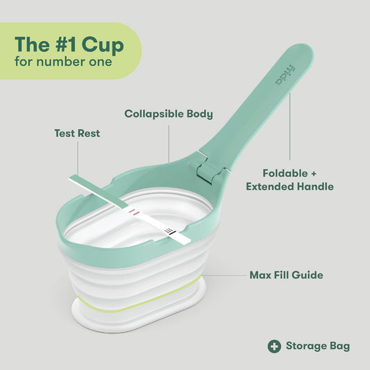 Frida Fertility No-Mess Pee Cup, Reusable Essential For Pregnancy Tests, Ovulation Tests, Fertility Tests, Portable Urine Sample Cup, 1 Cup + Storage Bag