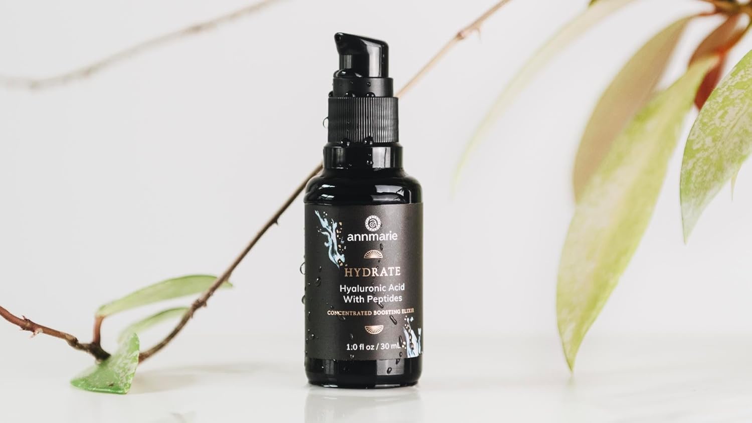 Annmarie Hydrate Concentrated Boosting Elixir - Hyaluronic Acid With Vegan Collagen Peptides, 30Ml | Deeply Hydrates, Plumps, And Strengthens Skin | Made Safe Approved For All Skin Types : Health & Household