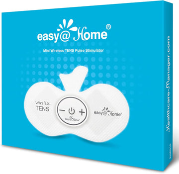 Easy@Home Rechargeable Compact Wireless Tens Unit - 510K Cleared, Fsa Eligible Electric Ems Muscle Stimulator Pain Relief Therapy, Portable Pain Management Device Ehe015