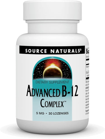Source Naturals Product Image Advanced B-12 Complex,Promotes Normal Folic Acid Metabolism*, 5 Mg - 30 Lozenges