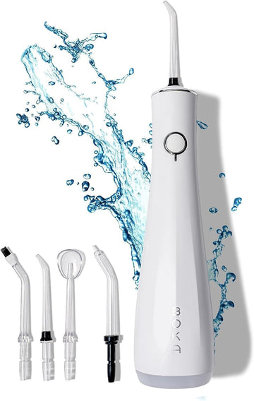Boka Advanced Water Flosser For Teeth Cleaning, Gums & Braces W/Travel Bag - 3 Pressure Setting, Cordless Rechargeable Floss - Durable & Portable W/ 5 Customizable Piks - Ipx7, Dentist Recommended