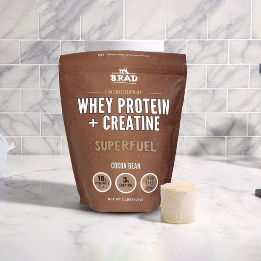 B.Rad Grassfed Whey Protein Isolate Superfuel, 17G Whey, 3G Creatine M