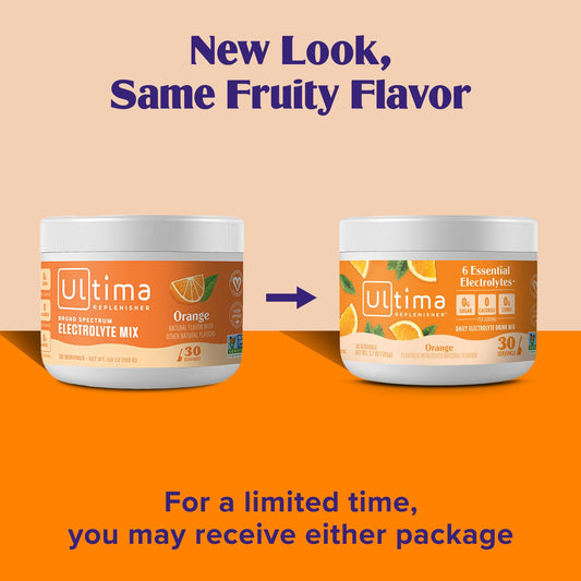 Ultima Replenisher Daily Electrolyte Drink Mix β Orange, 30 Servings β Hydration Powder With 6 Key Electrolytes & Trace Minerals β Keto Friendly, Vegan, Non- Gmo & Sugar-Free Electrolyte Powder