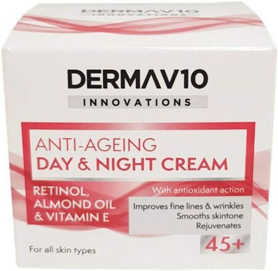Dermav10 Innovation Anti-Ageing Day And Night Cream With Retinol For 45+, 50Ml