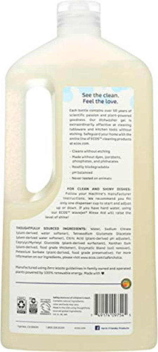 Earth Friendly Products Wave Auto Dishwasher Gel, Free And Clear, 40 Ounce