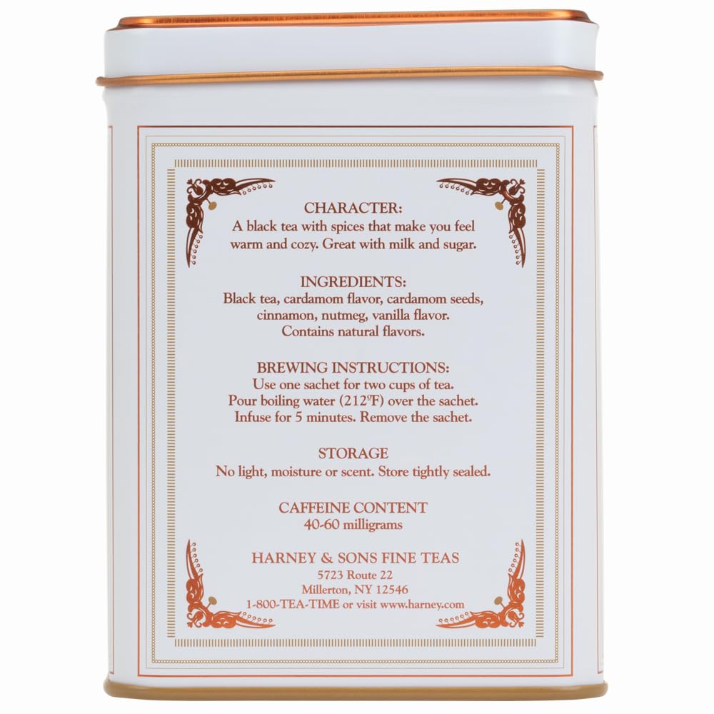 Harney & Sons Chai Tea, 20 Sachets | Classic Collection : Grocery & Gourmet Food