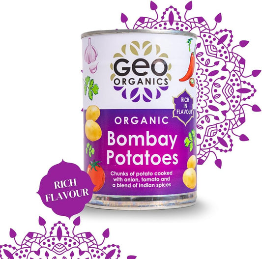 Geo Organics Bombay Potatoes 400G (Pack Of 1) | All-Organic, Vegan & Flavorful | Quick & Aromatic Bombay Potato | Tasty Bombay Potatoes Perfect For Any Meal Or Snack!