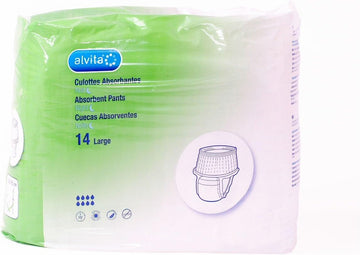 Alvita Incontinence Absorbent Pants Large Night, 14'S (Pack Of 1)