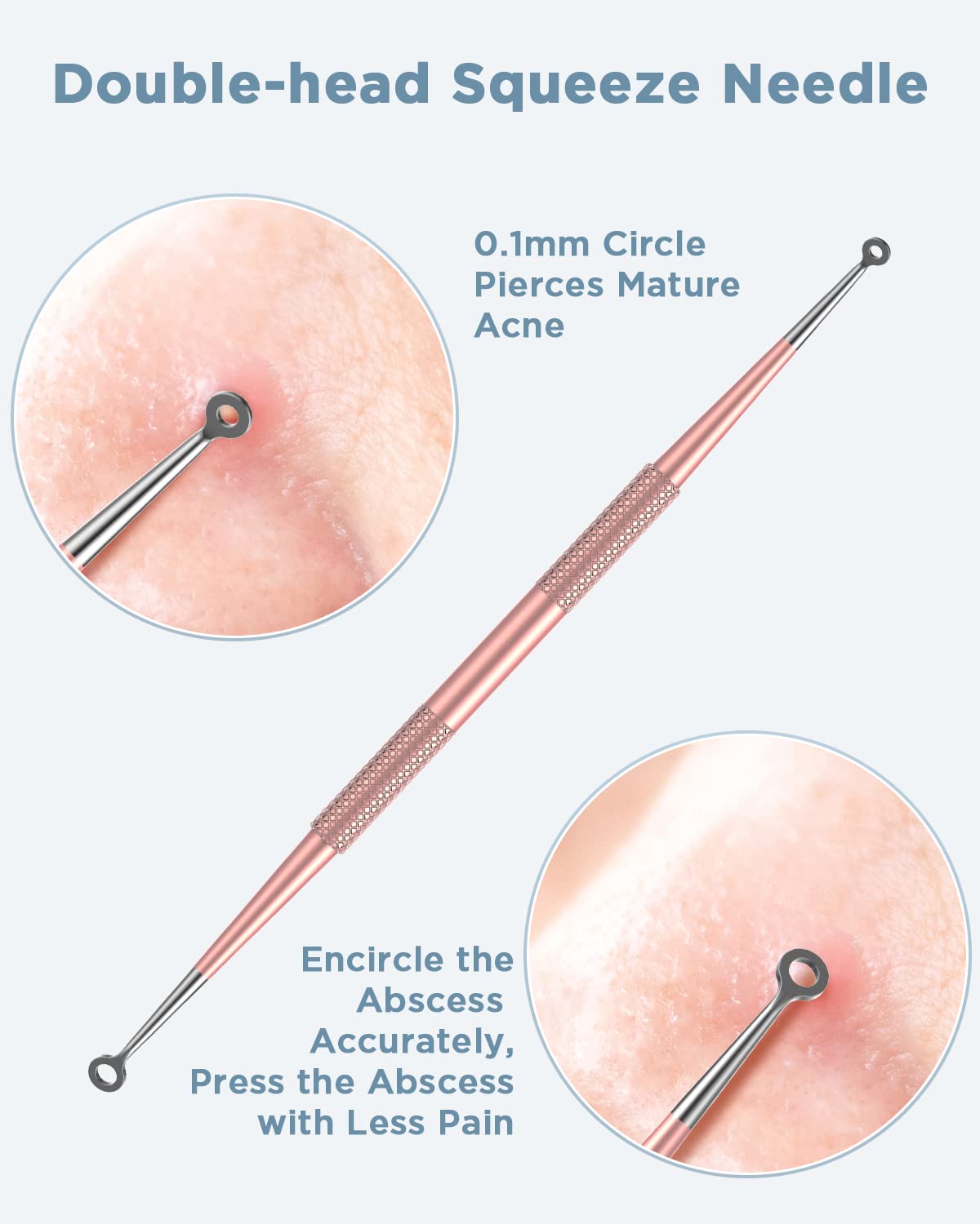 Bestope Blackhead Remover Blackhead Removal Pimple Comedone Extractor Tool - Treatment For Blemish Whitehead Popping Zit Removing With Metal Case (Silver) : Beauty & Personal Care