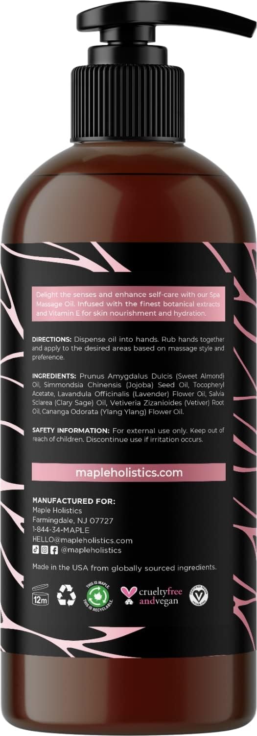 Calming Massage Oil For Massage Therapy - Home Spa Full Body Massage O